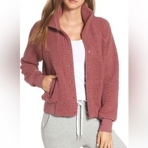 Zella Cozy Up Bomber Sherpa Jacket Women’s size Medium